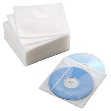 Sanwa Direct CD/DVD-H&uuml;llen aus Vliesstoff, doppelseitige Aufbewahrung, 100er-...