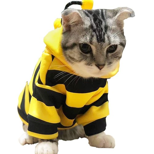 Funny Dog Hoodies Sweatshirt Holiday Cat Sweater Warm Dog Clothes for Small D...
