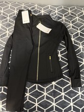 Lululemon Women's Black Slim Fit Sweatsuit Set Size 4 Track Jacket  Pants