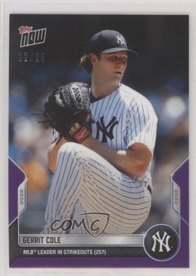 2022 Topps Now Purple 22/25 Gerrit Cole #1034 4l8