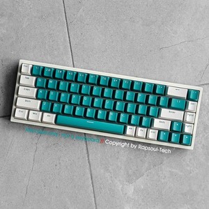 Green White PBT Doubleshot 117 Keycaps Set fit Cherry MX Mechanical Keyboards