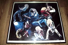 STEVE CLARK MEMORIAL LITHOGRAPH BY ECHO RARE DEF LEPPARD LP PYROMANIA HYSTERIA