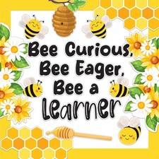 48 PCS Cutouts Bee Bulletin Board Decorations Set Borders Themed Decor