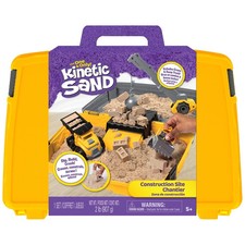 Kinetic Sand Construction Site Sandbox Set with Crane Truck and Vehicle*NEW*