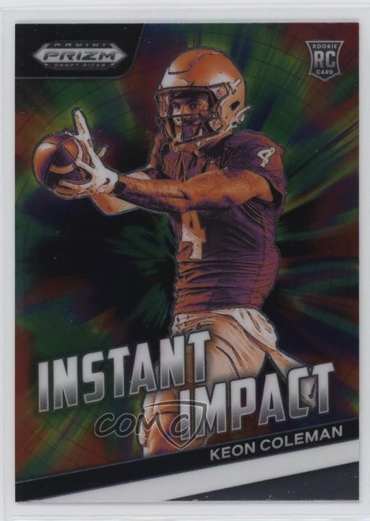 2024 Panini Prizm Draft Picks Instant Impact Keon Coleman #II-KC Rookie RC 1m9q