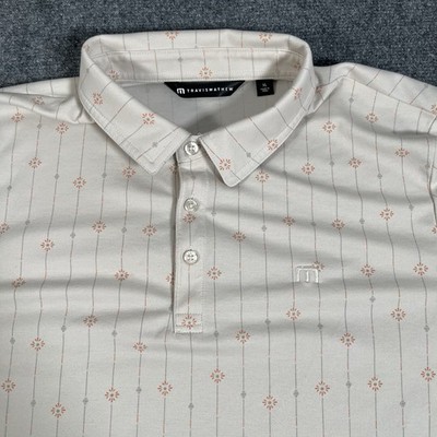 Travis Matthew Polo Shirt Mens Xl Beige Moonbeam Golf Deco Preppy Performance
