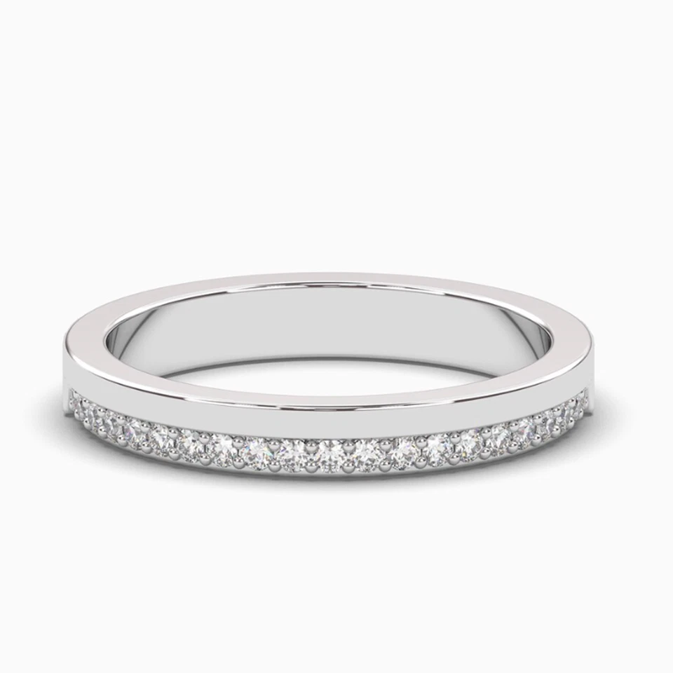 Anillo de compromiso 0,25 quilates 3 mm corte redondo diamante natural 14K... - Imagen 4 de 4