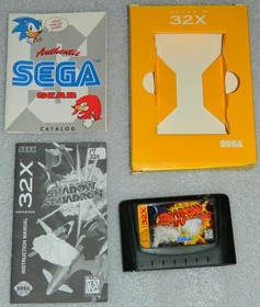 SEGA Genesis Game Shadow Squadron in Box with Manual Tested