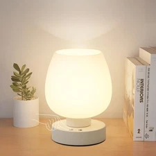 Small Table Lamp Cordless Nightstand Lamp - Rechargeable Modern Bedside Lamp ...