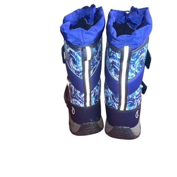 Lands' End синий снег Flurry изолированные зимние ботинки для подростков / подростков размер 2 - Изображение 3 из 4