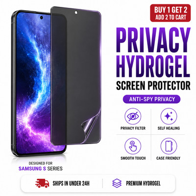 3-Pack Anti-Spy Privacy Hydrogel Screen Protector For Samsung S26 S25 S24 S23