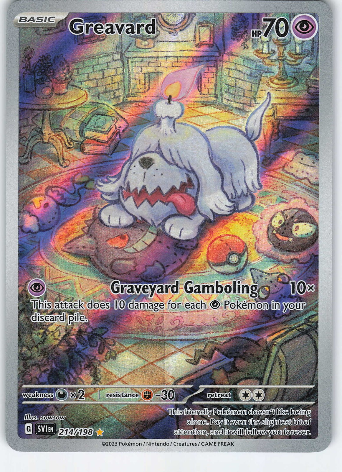 Greavard 214/198 Illustration Rare Holo SV01: Scarlet & Violet Base NM Pokémon