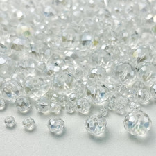 600pcs Crystal Glass Beads 3mm 4mm 6mm 8mm 10mm Rondelle Faceted Crystal Beads S