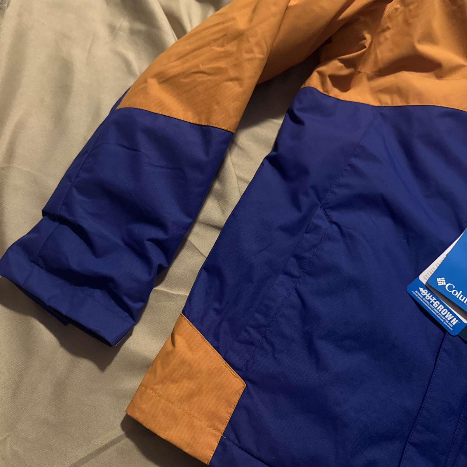 Columbia Bugaboo Fleece Interchange Jacket Boys Size Large, Blue/Orange NWT image 2