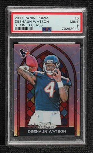 2017 Panini Prizm Stained Glass Silver Deshaun Watson #6 PSA 9 MINT Rookie RC