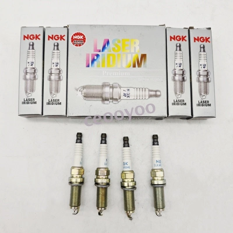Set of 4 NGK 96024 Laser Iridium Spark Plug ILKAR8H6 For Subaru Forester and WRX Foto 2 de 4