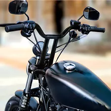 Gloss Black 14" MX-T Bar Handlebar Fit For Harley Dyna Sportster Softail FLS