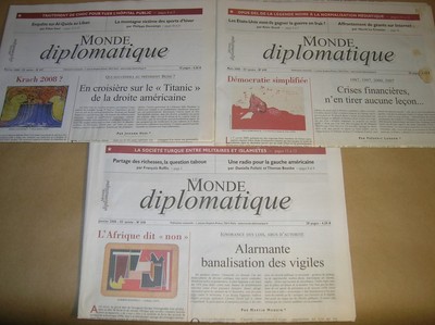 SET 3 ZEITUNGEN / DIE DIPLOMATISCHE WELT NR. 646-647-648 / JANV, FEB, MÄRZ 2008