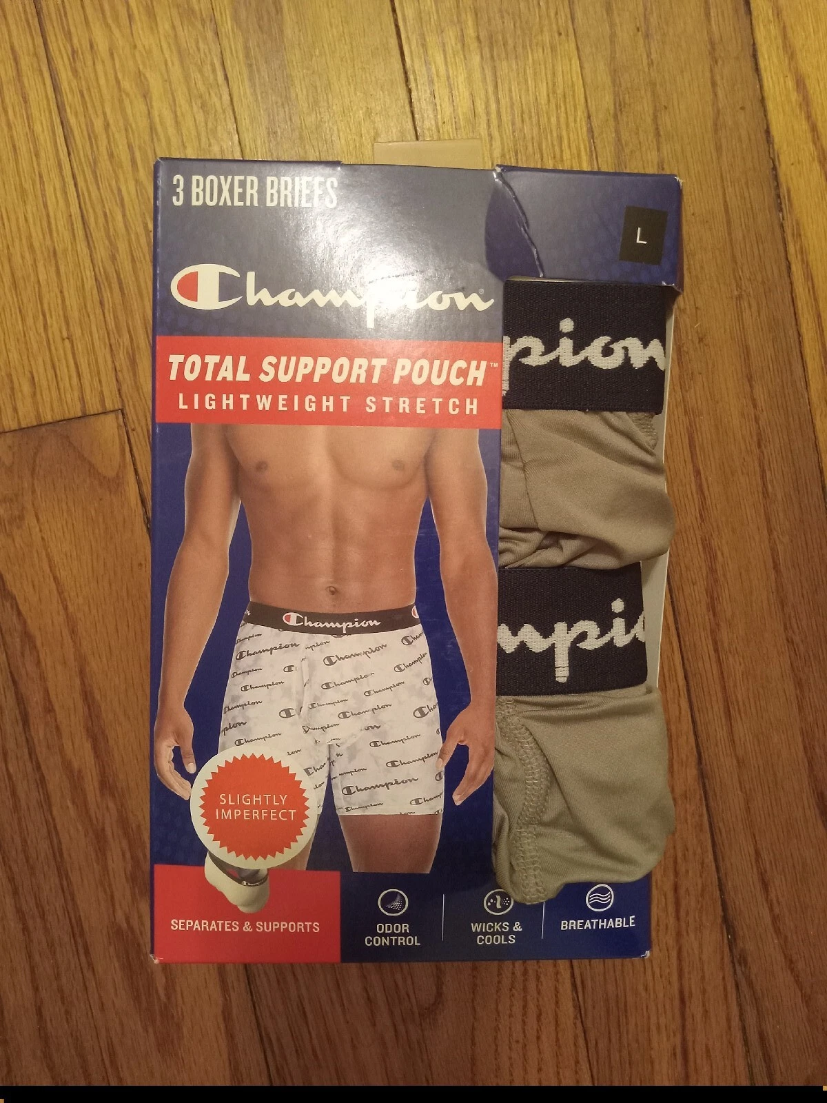 Slip Champion Boxer Confezione da 3 Leggeri Stretch Uomo Grigio