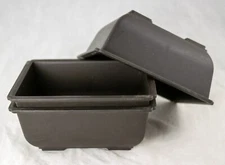 3 Rectangular Plastic Bonsai Training Pot, Succulent Planter 5.75"x 4.25"x 2.5" 