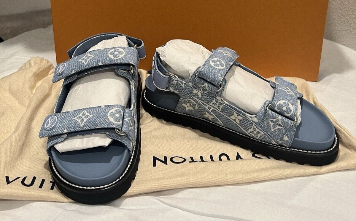 Louis Vuitton Blue Sandals for Women for sale - eBay