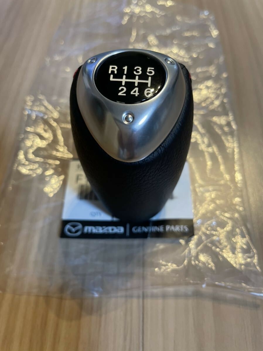 Rare MAZDA RX8 OEM GENUINE 6 SPEED MT SHIFTER KNOB RED-BROWN