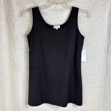 A'nue Miami A Line Tank Stretchy Black Women's Size Petite Small Made in USA NWT