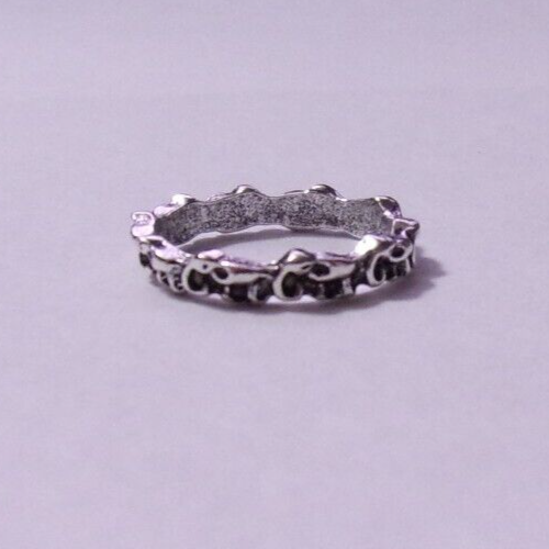 Bague Tête D'éléphant En Métal Argenté - Occasion