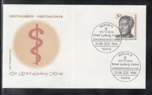 LA 363 ) Germany Berlin 1984 FDC  150th anniversary of the death Ernst L. Heim - Picture 1 of 1