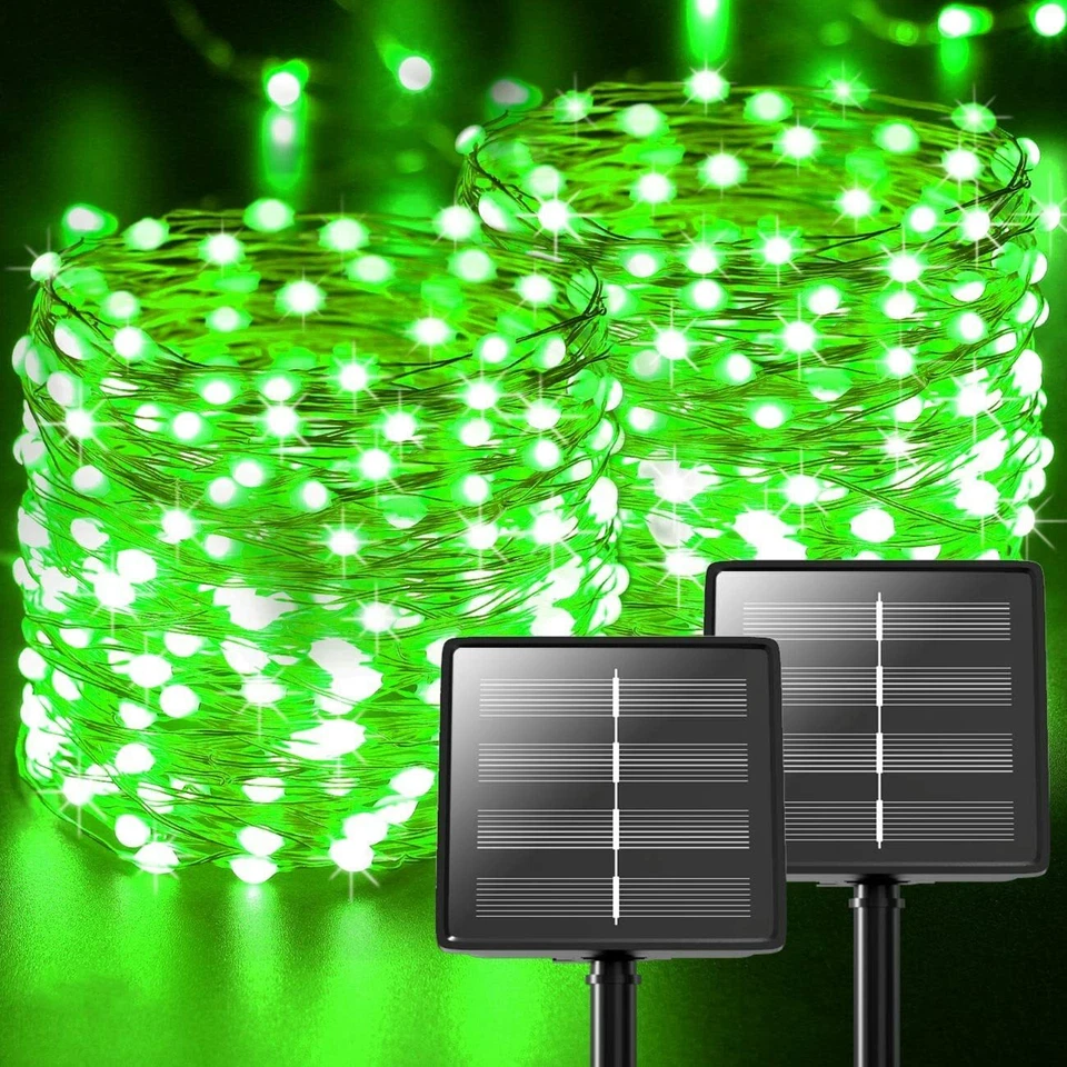 PAN BY WISDOM Luci di Natale catena 100 micro led luminosa natalizia energia solare 10 mt rame