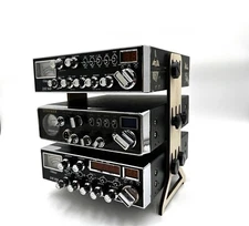 CB Ham Mobile Desktop Radio Stand Set, holds 3 radios equal size
