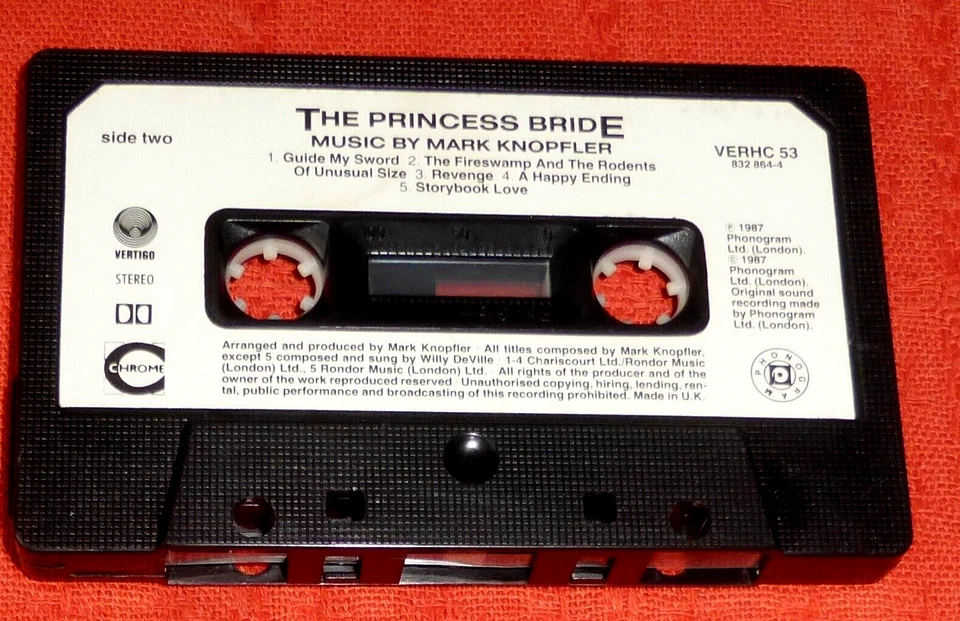 MARK KNOPFLER - CASSETTE TAPE - THE PRINCESS BRIDE (FILM SOUNDTRACK) Foto 2 de 4