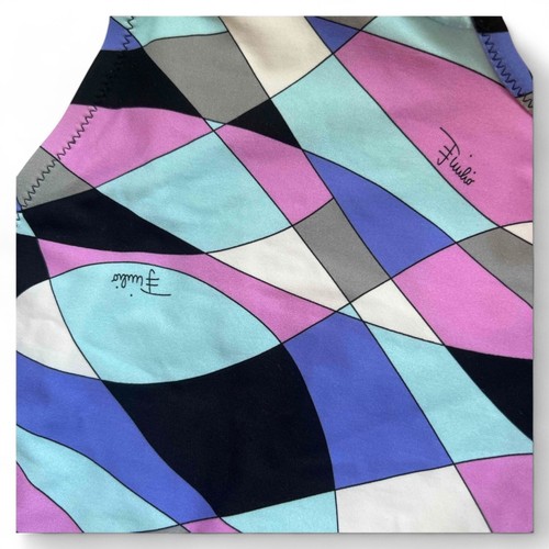 EMILIO PUCCI One Piece Swimsuit S Geometric Halter Backless Italy NEW F/S - Picture 7 of 7