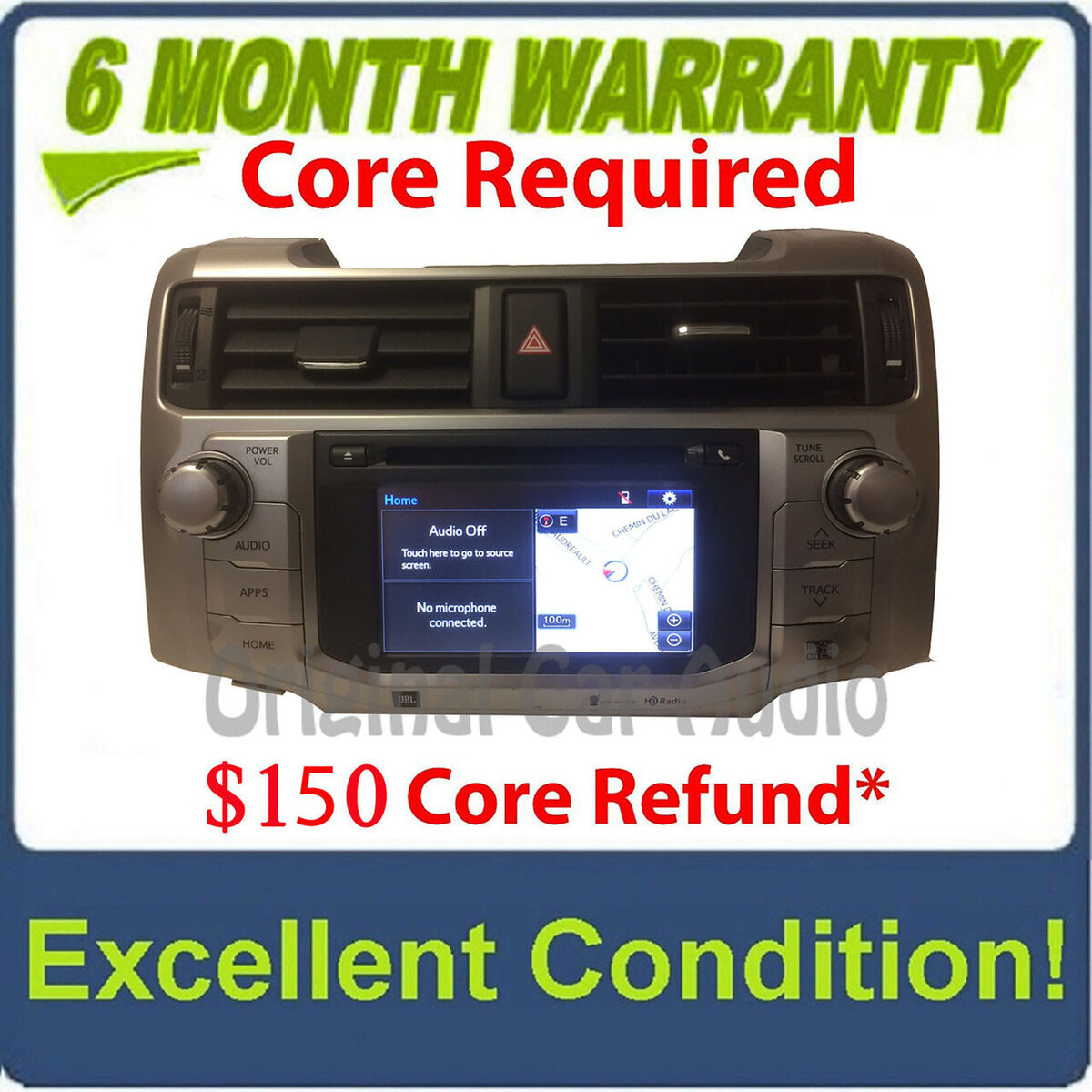 2014 - 2016 Toyota 4Runner OEM JBL Touch Screen Navigation 2014 - 2016 Toyota 4Runner OEM JBL Touch Screen Navigation