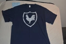 L Blue Rooster Graphic Tee Port And Company Cotton Made In Honduras