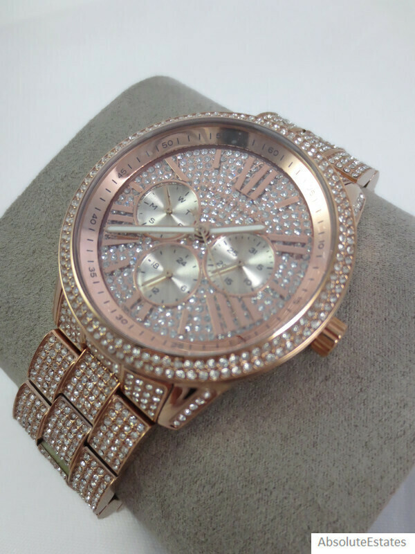 Michael Kors Bradshaw Rose Gold Extreme Gliz Watch MK6933 + Box