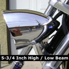 5.75 Chrome Bullet Headlight Assembly For Harley Sportster Dyna Bobber Chopper 5.75 Chrome Bullet Headlight Assembly For Harley Sportster Dyna Bobber Chopper