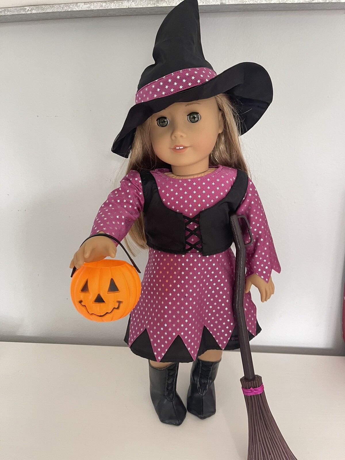 American Girl Witch Outfit Halloween Broom Trick or Treat Authentic eBay