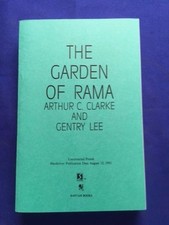 THE GARDEN OF RAMA - UNCORRECTED PROOF BY ARTHUR C. CLARKE WITH GENTRY LEE