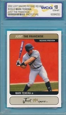 PROTOTYPE WCG 10 GEM MINT MARK TEIXEIRA MINOR ROOKIE 2002 JUST REVIEW MLB *TPHLC