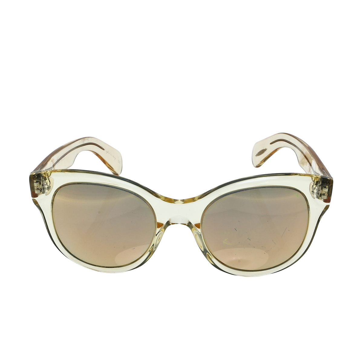 Oliver Peoples Woman's Jacey Translucent Gold Mirror 53mm