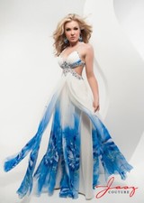 Jasz Couture 4830 Women's Dress Size 8 Printed Prom Dress - New Tags Attached