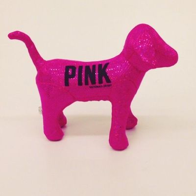 Victorias Secret Pink Mini Dog Limited Ed Velour Pink LOVE Graphic