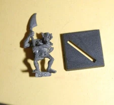 Warhammer - Orcs & Goblins - Classic Metal Savage Orc  w/ Halberd - 1985