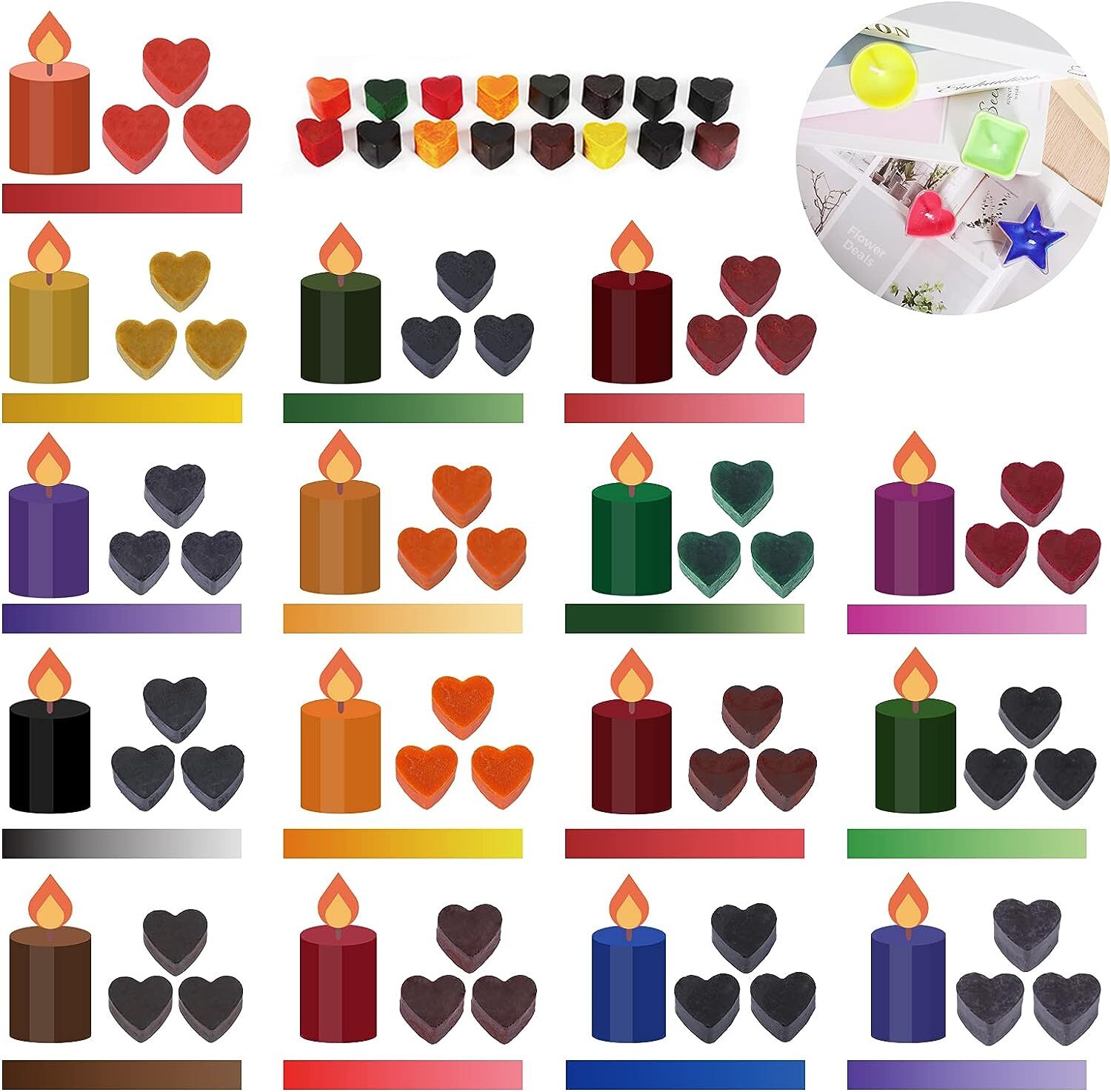 Candle Dye 16 Colors Liquid Candle Making Dye for DIY Candle