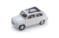 Fiat 600D Transformierbar Offen 1960 Weiß 1:43 Modell R317-12 Brumm