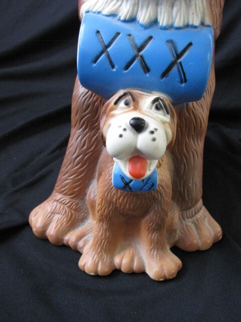 Vintage Saint Bernard Dogs Plastic Coin Bank Banker Systems Inc Retro Piggy Bank