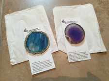 Agate Slice purple slice & blue slice - from Brazil