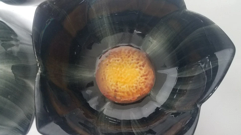 Juego de 5 cuencos de flores azules del viejo mundo Temp-Tations vintage 3D. Ensalada de sopa de cereales. Foto 3 de 4