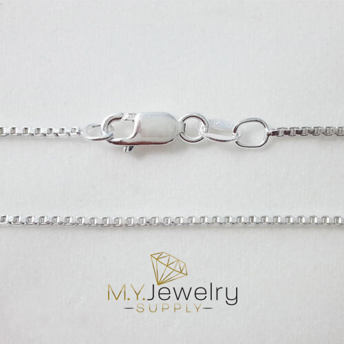 925 Sterling Silver BOX Chain Necklace 0.7 mm 16 18 20 24 in - Picture 9 of 12